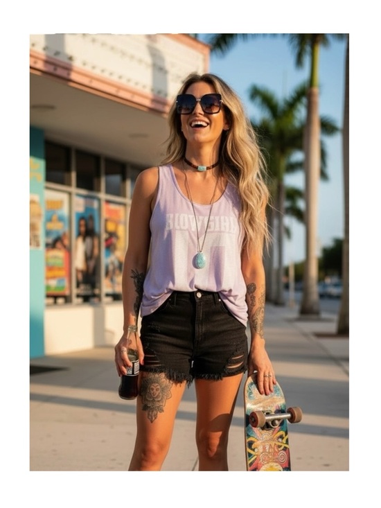 Wildfox Tops - OG: Wildfox Couture ♕ Cowgirl 10 Cutoff Muscle Tee Tank Top ♕ Lilac Blush ♕ Med